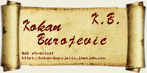 Kokan Burojević vizit kartica